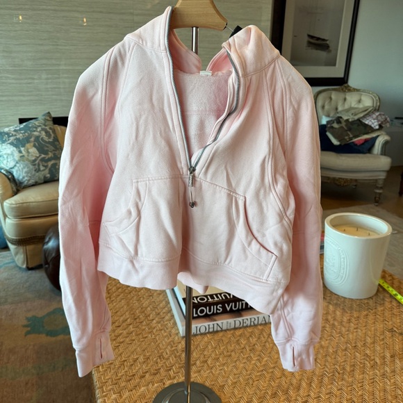 lululemon athletica Tops - Lululemon Athletica Light Pink Scuba Hoodie